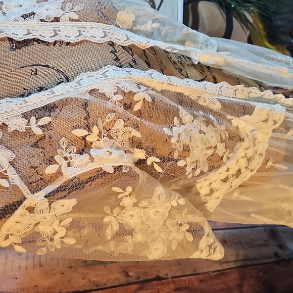 Floral Lace Kimono Cardigan Off White Size Large - Picture 2 of 5